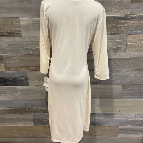 Scarlett NWT Large cream ruched body con dress - Picture 4 of 4